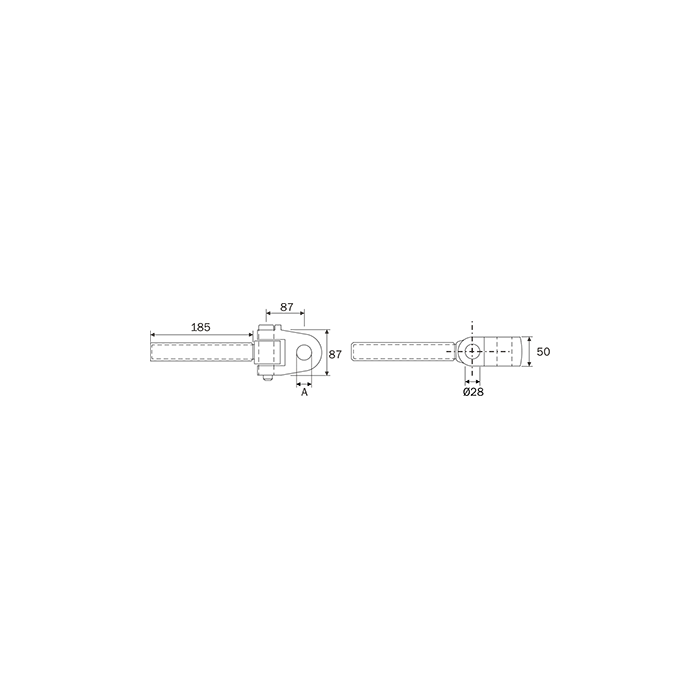 Άρθρωση κομπλέ Φ32,0 κοντή με σπείρωμα 36x3 αριστερή