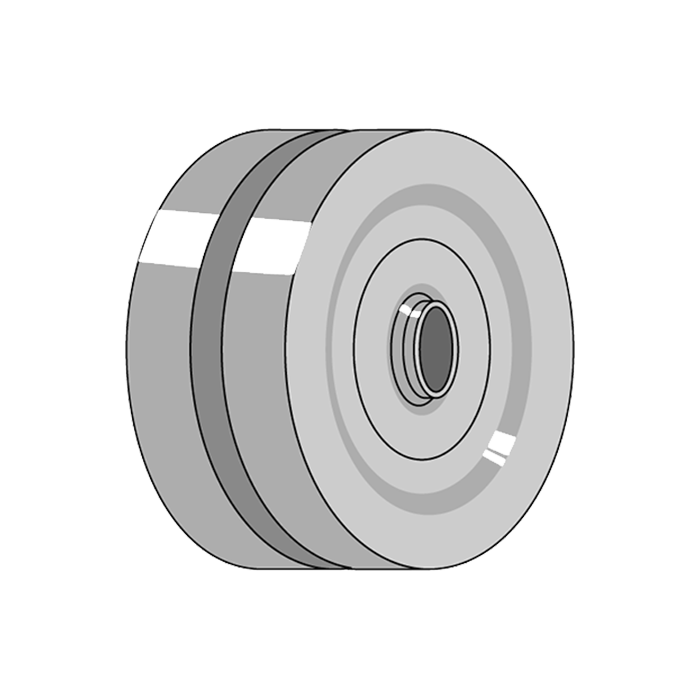 Metallic Wheel 280x90x2mm with bearing Φ52