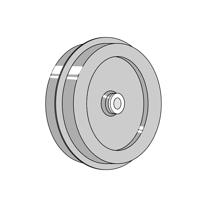 Metallic Wheel with ring & plastic hub 280x90x2,0mm. Φ25