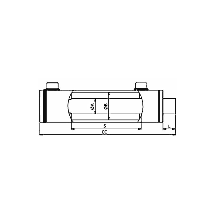 Hydraulic Double Acting Cylinder 60300150 60mm/A=30mm/200mm