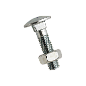 Carriage bolt DIN 603 8.8 M10x55 with Nut Zinc Plated
