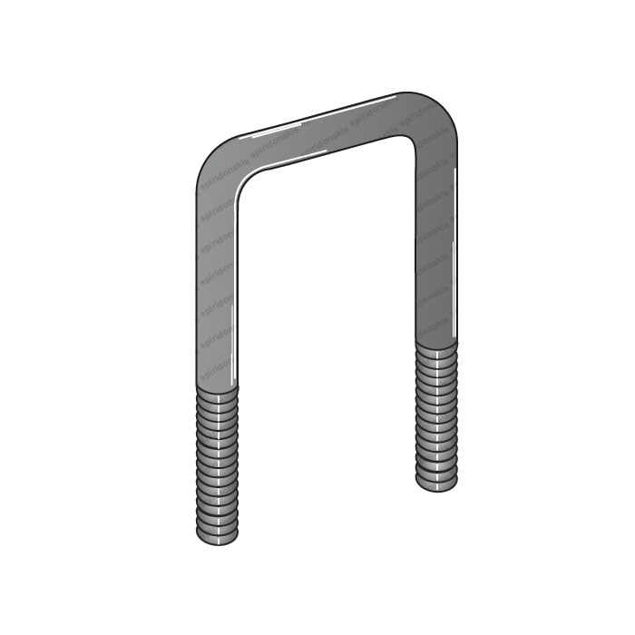 Stirrup Bolts M14x300 for Tine Tube 60x60 Zinc Plated