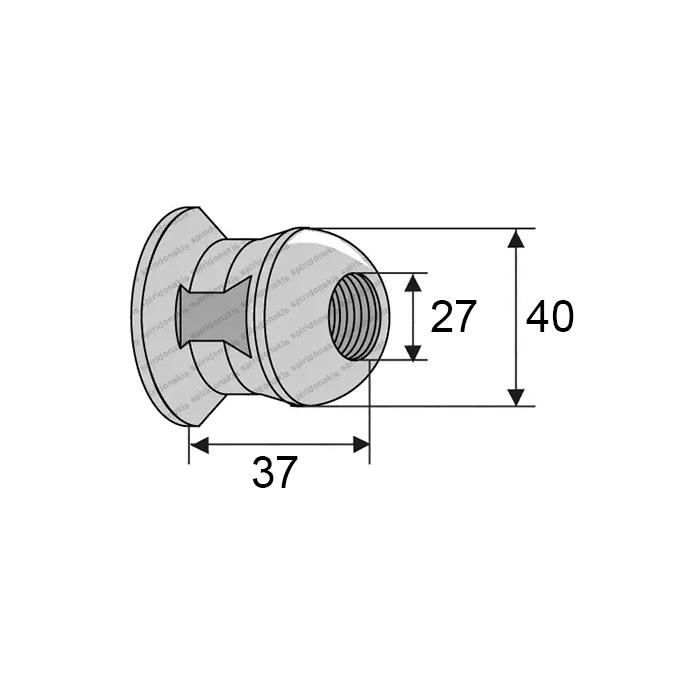 Ball Plough Kverneland 074761 M16x40