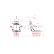 Κάθισμα Komodo ACT KMD65629BK Μηχανική Ανάρτηση SEAT