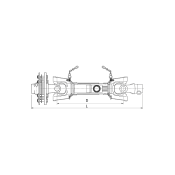 Πολύσφηνος Άξονας με Κάλυμμα και Συμπλέκτη 1-3/4''z6 L.1000/95HP/35x106,5 Binacchi