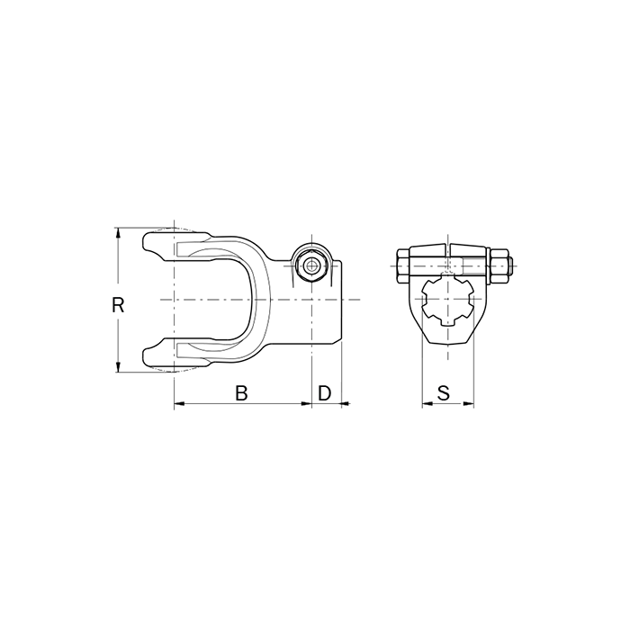 Δίχαλο Καρρέ Άξονα με Βίδα 0800204C21 Νο2 23,8x61,3 25x21z6 Σιλό Binacchi 